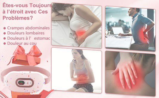 Ceinture de Massage Electrique - Soulagement des Douleurs Menstruelles & du Dos